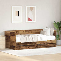 Daybed con testiera-Letto Giorno-Divano Letto Legno vecchio 75 x 190 cm Legno multistrato