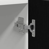 Armadio per microonde con porta Rovere nero 60 x 57 x 207 cm 3334018