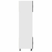 Armadio per microonde con porta Rovere nero 60 x 57 x 207 cm 3334018