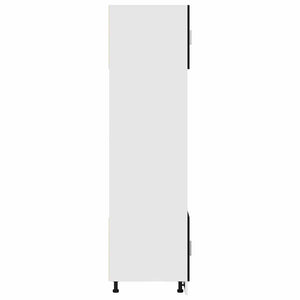 Armadio per microonde con porta Rovere nero 60 x 57 x 207 cm 3334018