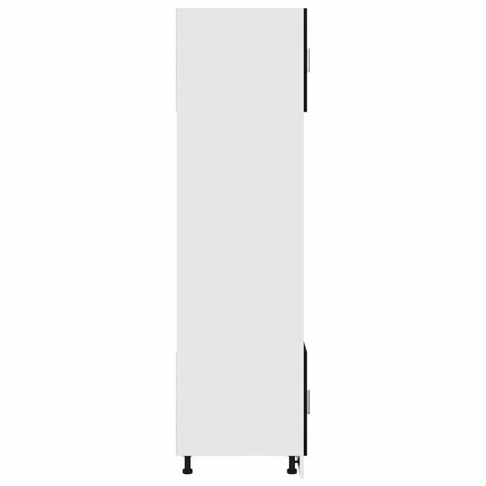 Armadio per microonde con porta Rovere nero 60 x 57 x 207 cm 3334018