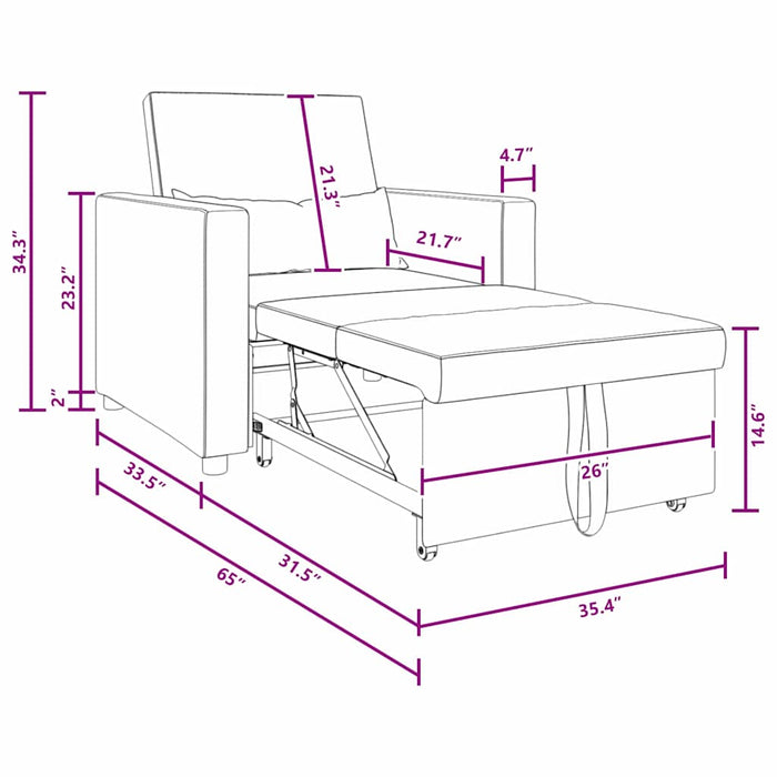vidaXL Divano Letto Singolo Grigio chiaro 90 x 165 x 87 cm Tessuto