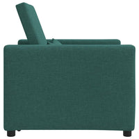 vidaXL Divano Letto Singolo Verde scuro 90 x 165 x 87 cm Tessuto