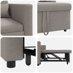 vidaXL Divano Letto Singolo Talpa 90 x 165 x 87 cm Tessuto