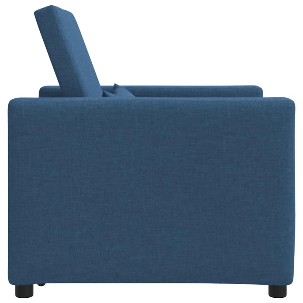 vidaXL Divano Letto Singolo Blu 90 x 165 x 87 cm Tessuto
