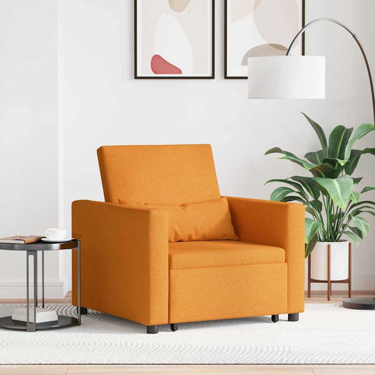 vidaXL Divano Letto Singolo Giallo scuro 90 x 165 x 87 cm Tessuto
