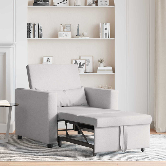 Divano Letto Singolo Grigio nuvola 90 x 165 x 87 cm Tessuto 42002694