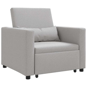 vidaXL Divano Letto Singolo Grigio nuvola 90 x 165 x 87 cm Tessuto