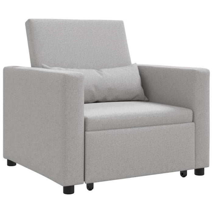 vidaXL Divano Letto Singolo Grigio nuvola 90 x 165 x 87 cm Tessuto