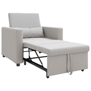 Divano Letto Singolo Grigio nuvola 90 x 165 x 87 cm Tessuto 42002694