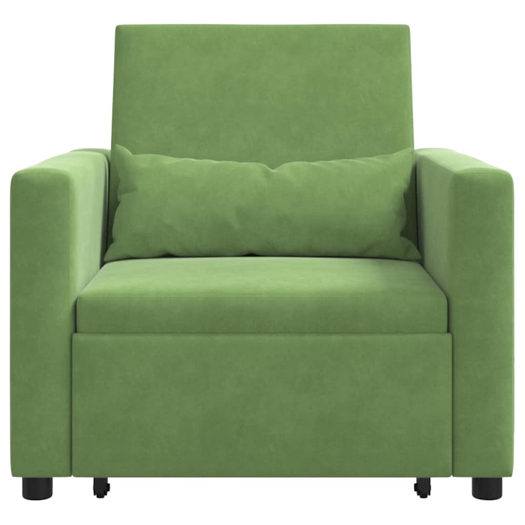 Divano Letto Singolo Verde chiaro 90 x 165 x 87 cm Velluto 42002700