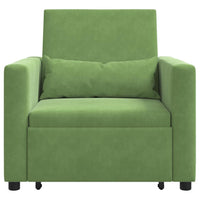 Divano Letto Singolo Verde chiaro 90 x 165 x 87 cm Velluto 42002700