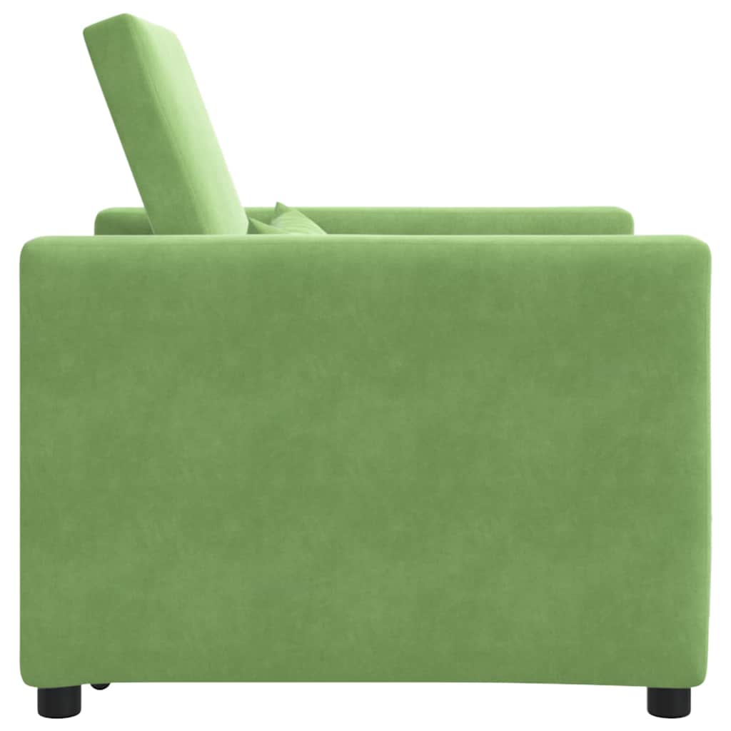 Divano Letto Singolo Verde chiaro 90 x 165 x 87 cm Velluto 42002700