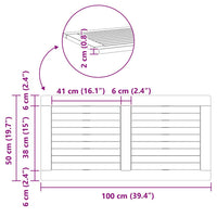 Piano del tavolo Marrone 100 x 50 x 2 cm 4108095
