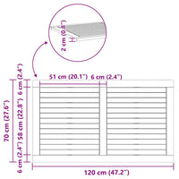 Piano del tavolo Marrone 120 x 70 x 2 cm 4108097