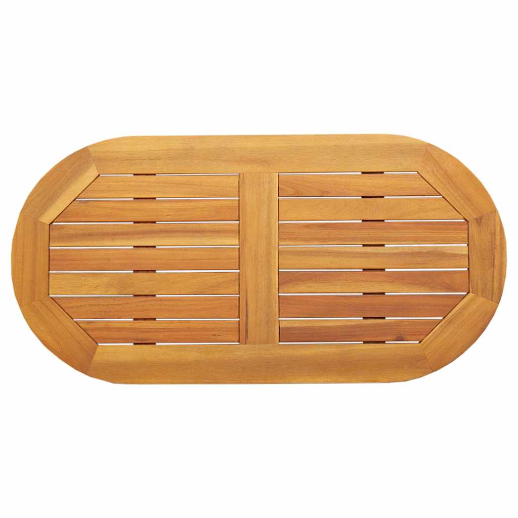 Piano del Tavolo 90x45x2,2 cm Ovale in Legno Massello di Acacia 4108099