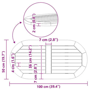 Piano del tavolo Marrone 100 x 50 x 2 cm 4108100