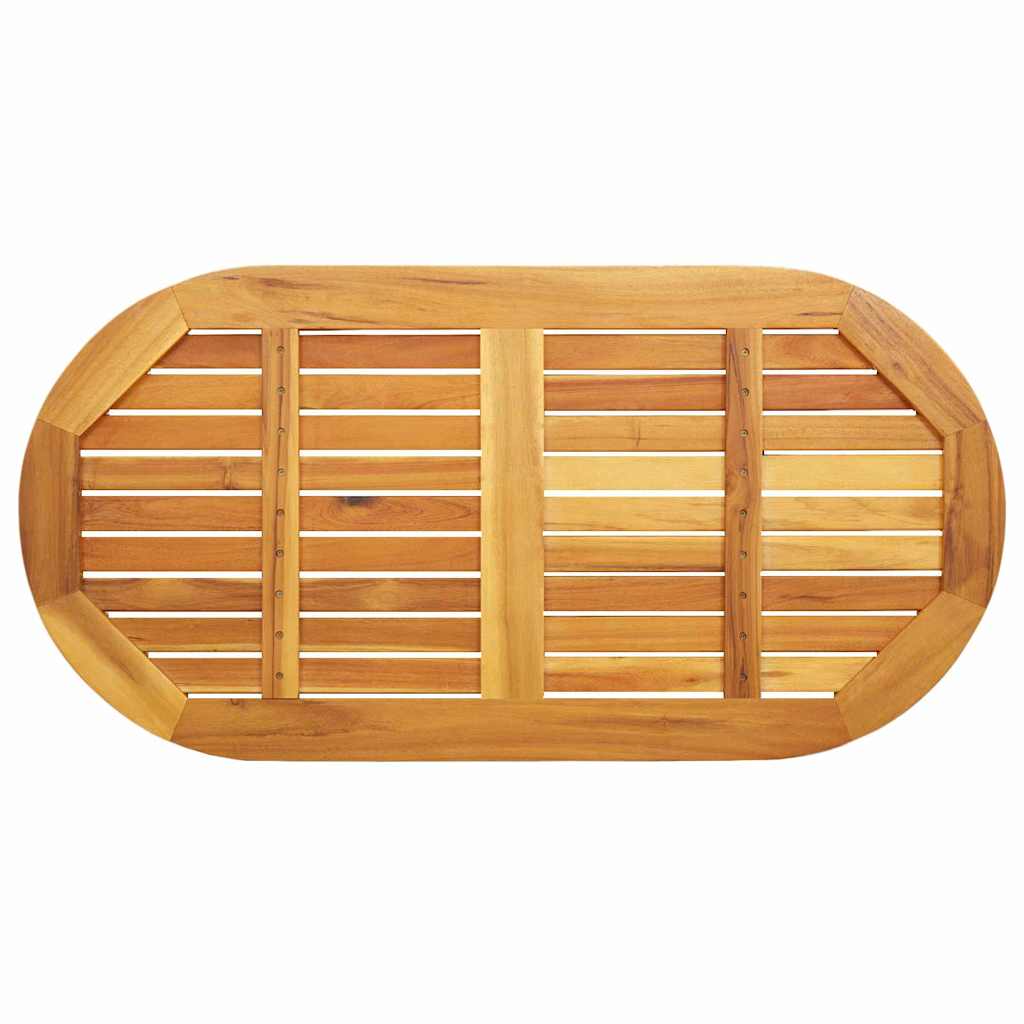 Piano Tavolo  110x55x2 cm Ovale in Legno Massello di Acacia 4108101