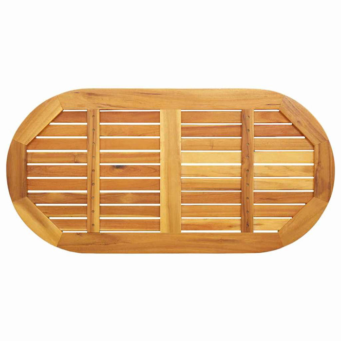 Piano Tavolo  110x55x2 cm Ovale in Legno Massello di Acacia 4108101