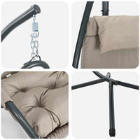 Sedia uovo sospesa Talpa 94 x 107 x 196.5 cm Acciaio 42003853