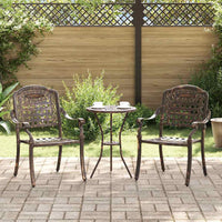 Sedia da Giardino 2 pcs Bronzo 55 x 56.5 x 91cm Alluminio 42002370