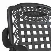 Sedie da Giardino  - Set di 2, Alluminio Fuso Nero 42002371