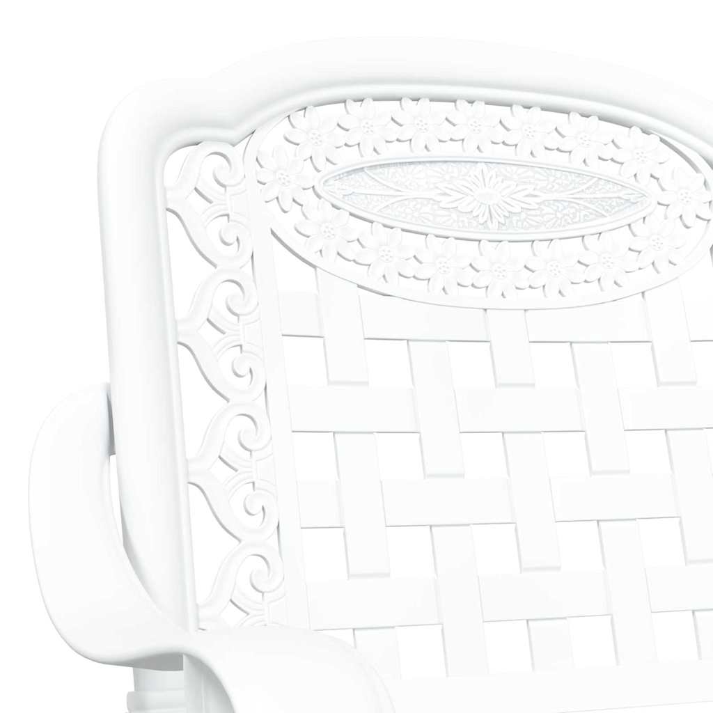 Sedia da Giardino 2 pcs Bianco 55 x 56.5 x 91cm Alluminio 42002372