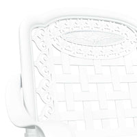 Sedia da Giardino 2 pcs Bianco 55 x 56.5 x 91cm Alluminio 42002372