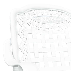 Sedia da Giardino 2 pcs Bianco 55 x 56.5 x 91cm Alluminio 42002372