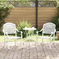 Sedia da Giardino 2 pcs Bianco 55 x 56.5 x 91cm Alluminio 42002372