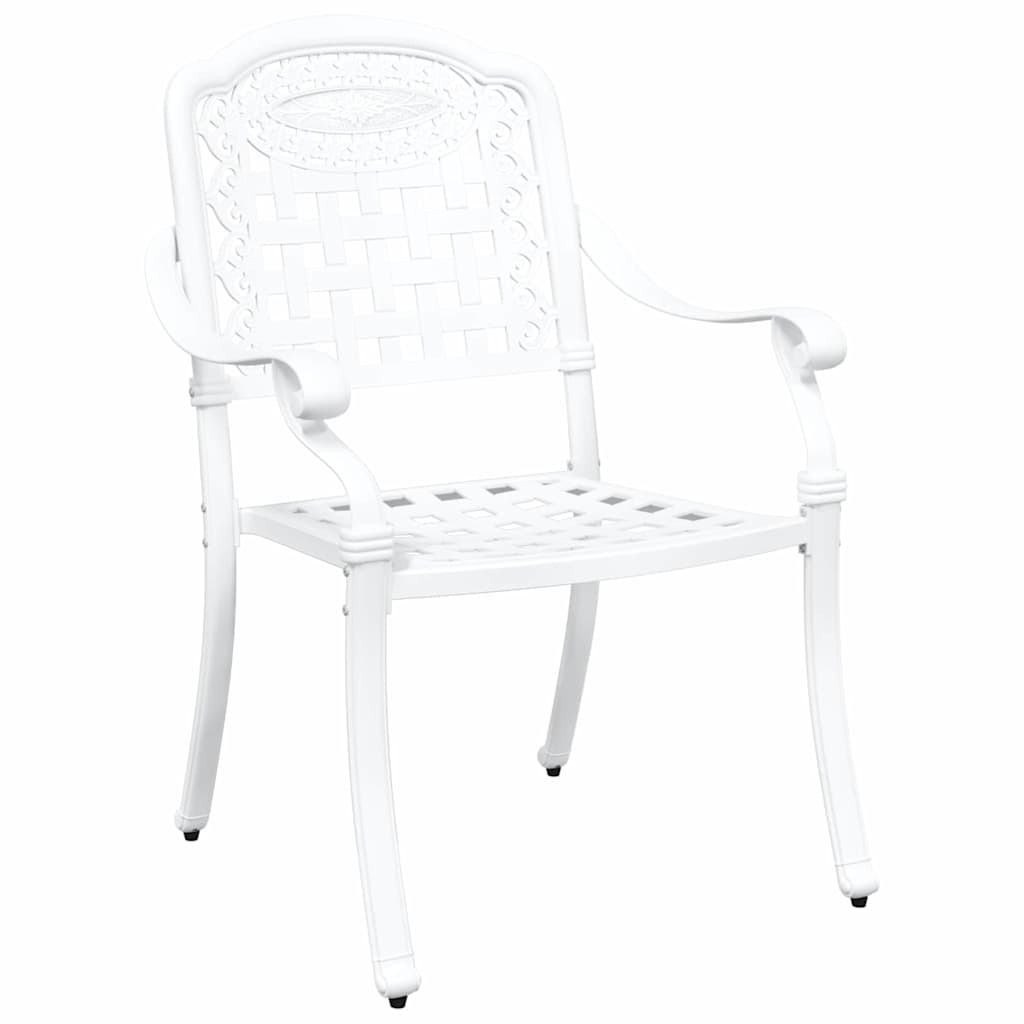 Sedia da Giardino 2 pcs Bianco 55 x 56.5 x 91cm Alluminio 42002372