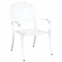 Sedia da Giardino 2 pcs Bianco 55 x 56.5 x 91cm Alluminio 42002372