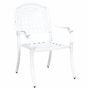 Sedia da Giardino 2 pcs Bianco 55 x 56.5 x 91cm Alluminio 42002372