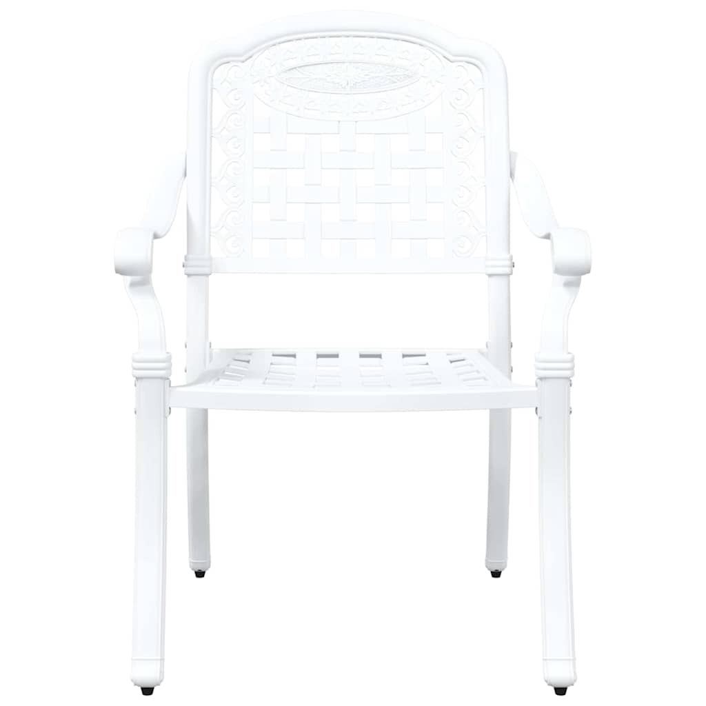 Sedia da Giardino 2 pcs Bianco 55 x 56.5 x 91cm Alluminio 42002372