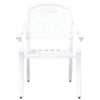 Sedia da Giardino 2 pcs Bianco 55 x 56.5 x 91cm Alluminio 42002372