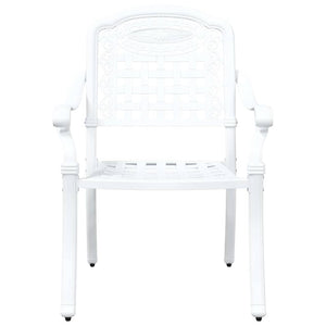 Sedia da Giardino 2 pcs Bianco 55 x 56.5 x 91cm Alluminio 42002372