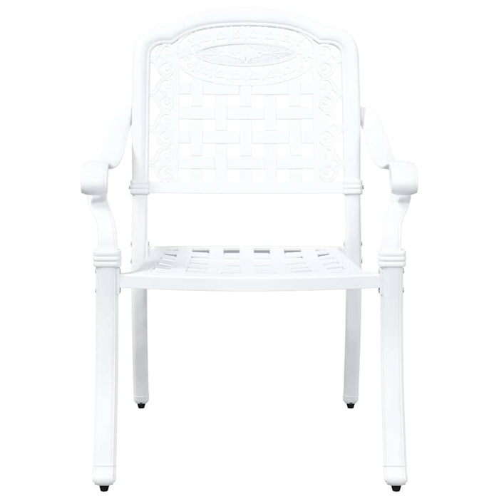 Sedia da Giardino 2 pcs Bianco 55 x 56.5 x 91cm Alluminio 42002372
