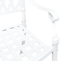 Sedia da Giardino 2 pcs Bianco 55 x 56.5 x 91cm Alluminio 42002376