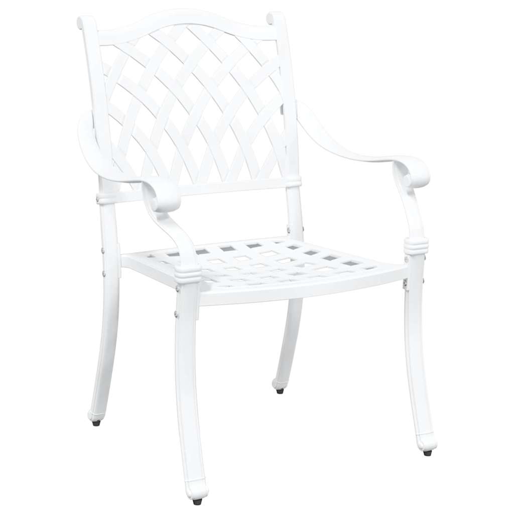 Sedia da Giardino 2 pcs Bianco 55 x 56.5 x 91cm Alluminio 42002376