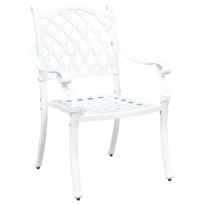 Sedia da Giardino 2 pcs Bianco 55 x 56.5 x 91cm Alluminio 42002376