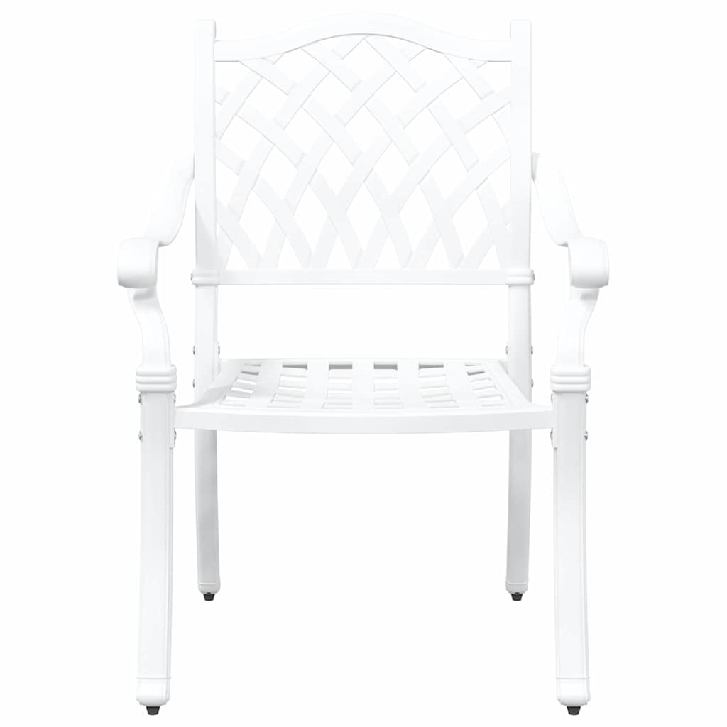 Sedia da Giardino 2 pcs Bianco 55 x 56.5 x 91cm Alluminio 42002376
