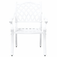 Sedia da Giardino 2 pcs Bianco 55 x 56.5 x 91cm Alluminio 42002376