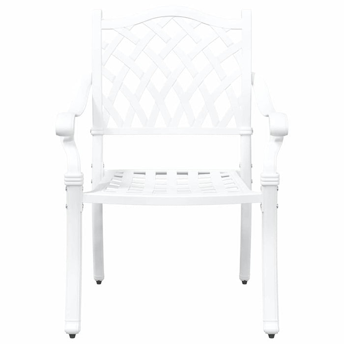 Sedia da Giardino 2 pcs Bianco 55 x 56.5 x 91cm Alluminio 42002376
