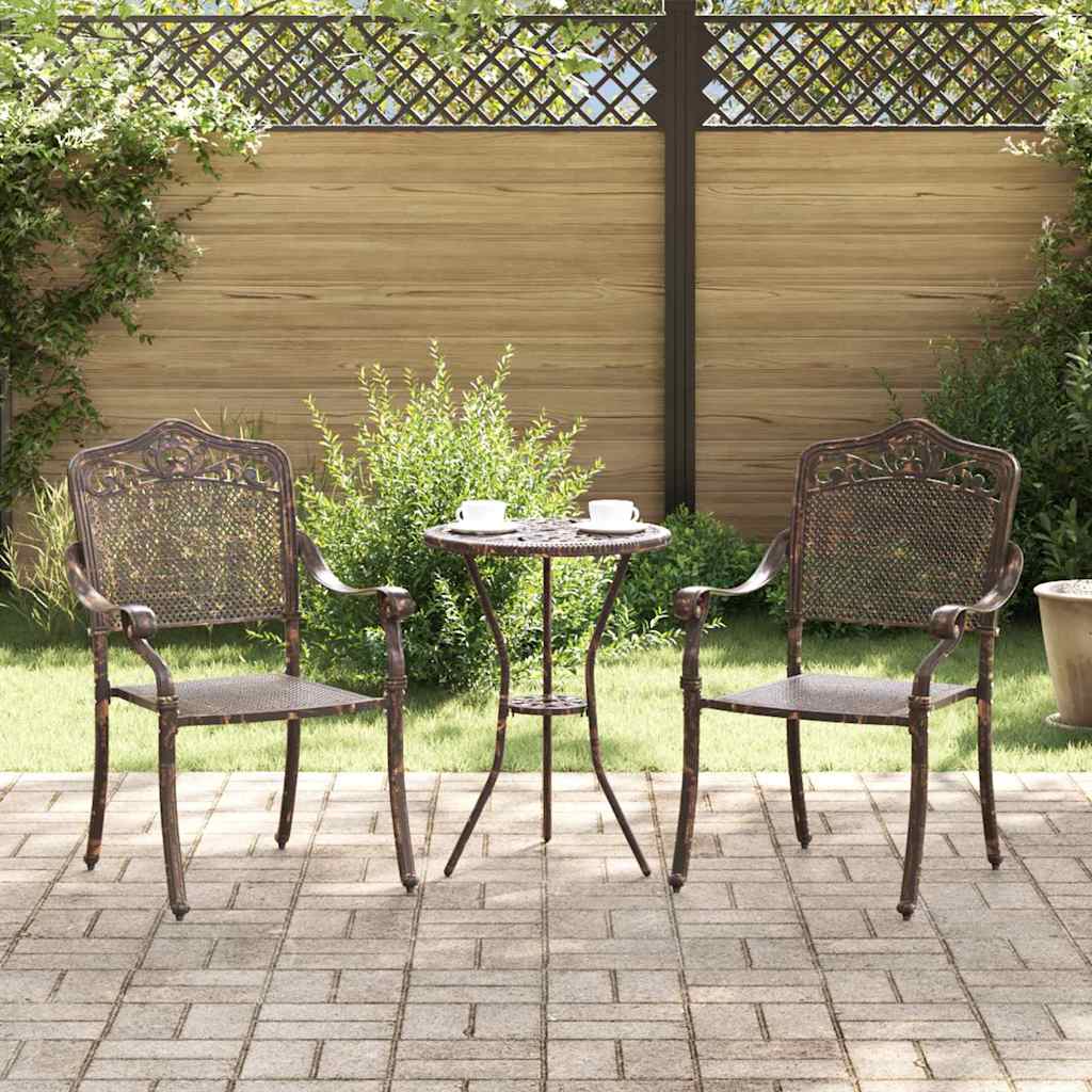 Set di 2 sedie da giardino marca  in alluminio pressofuso bronzo 42002378