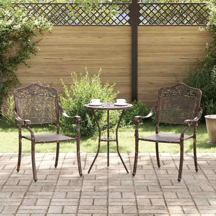Set di 2 sedie da giardino marca  in alluminio pressofuso bronzo 42002378