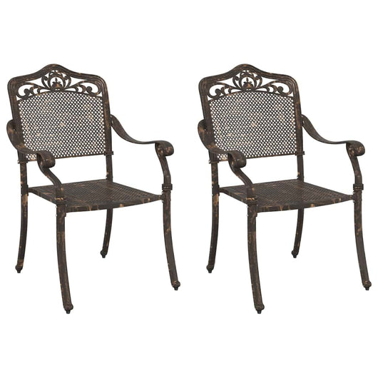 Set di 2 sedie da giardino marca  in alluminio pressofuso bronzo 42002378