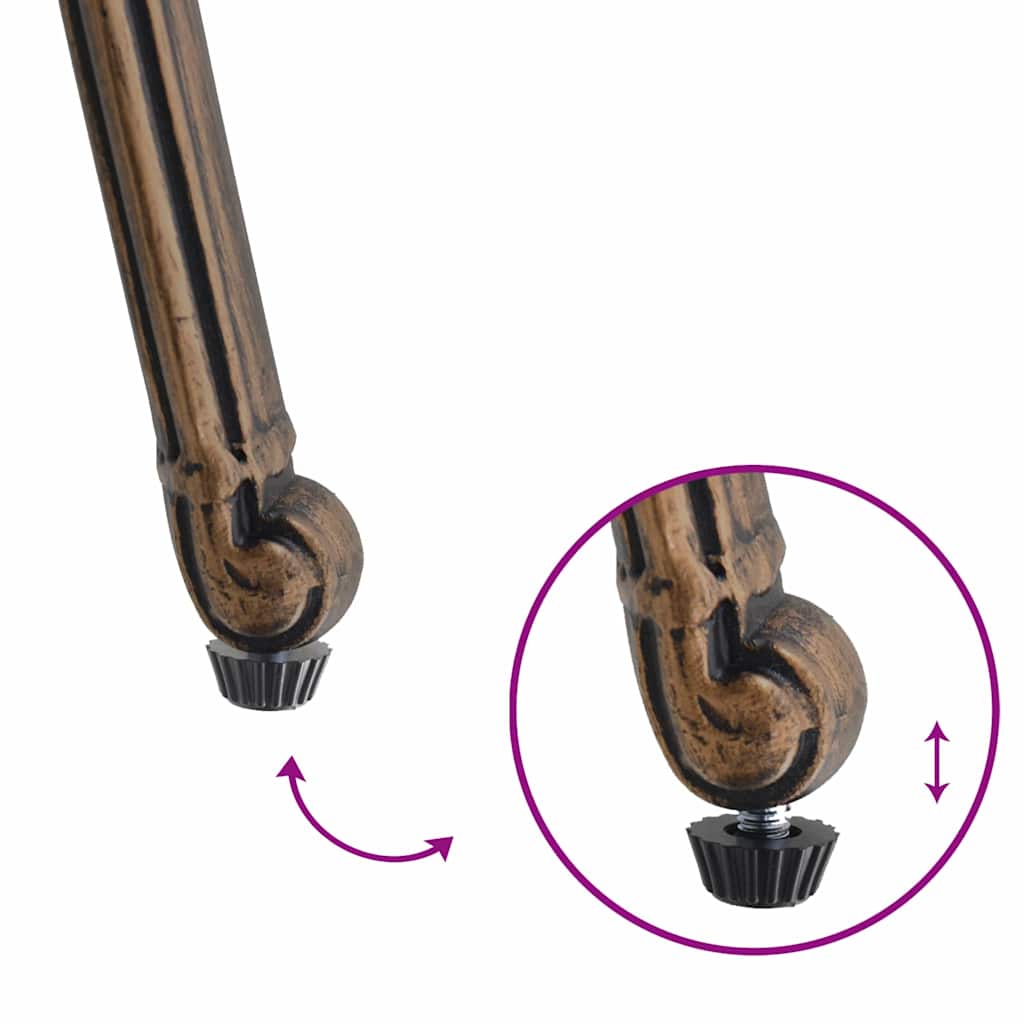 Set di 2 sedie da giardino marca  in alluminio pressofuso bronzo 42002378