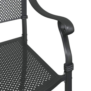 Set di 2 sedie da giardino  in alluminio colato nero 42002379