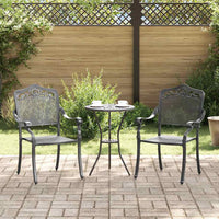 Set di 2 sedie da giardino  in alluminio colato nero 42002379
