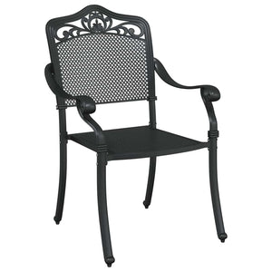 Set di 2 sedie da giardino  in alluminio colato nero 42002379